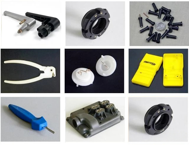 Insert molding technology showing metal insert encapsulated by plastic resin