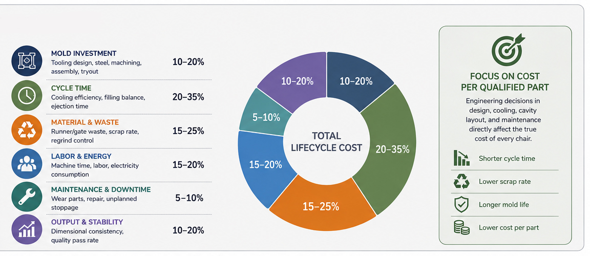plastic chair molds lifecycle cost analysis for injection molding production