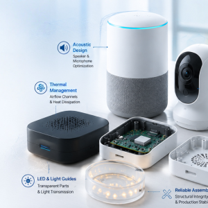 Smart home device enclosure manufacturing for consumer electronics housing
